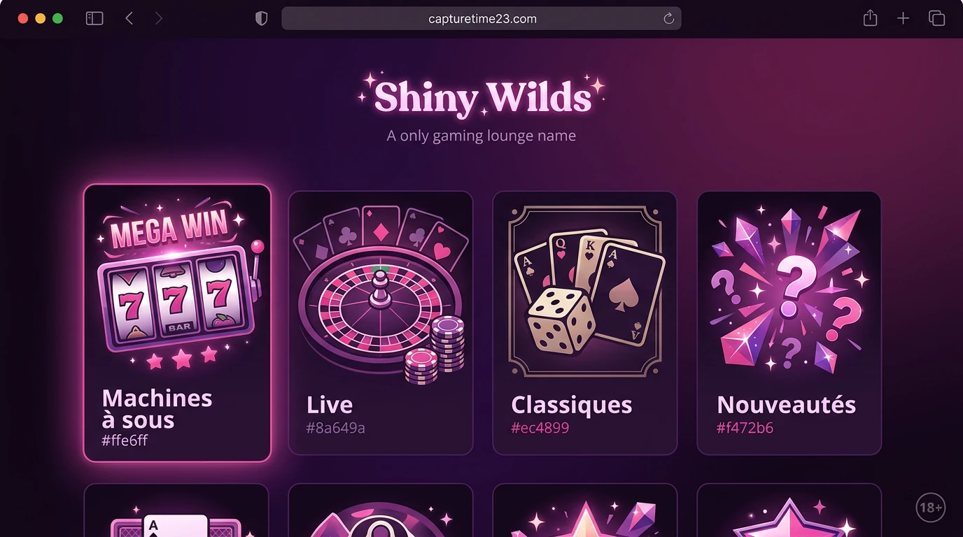 Jeux disponibles sur Shiny Wilds